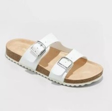 Girls' Drew Slip-On Footbed Sandals White - Cat Jack - SIZE 13