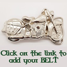 Motorcycle Belt  Buckle Biker Motorbike Bike Racing Chrome Metal