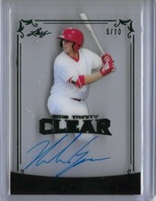 2018 Leaf Trinity Clear Acetate NOLAN GORMAN Green Foil Auto RC 5/10 Cardinals