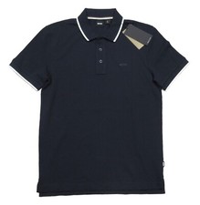 Hugo Boss Black Label Men's Navy Parlay 145 Tipped Short Sleeve Polo Shirt