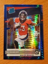 2020 Donruss Optic Blue Hyper #170 K.J. Hamler Rated Rookie Penn St Broncos WR