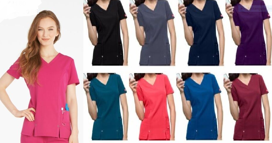 Dickies Womens Scrubs Xtreme Stretch V-Neck Top 82851 Colors And