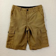 Tony Hawk Hybrid Shorts Boys 16 Beige Mesh Pockets Polyester