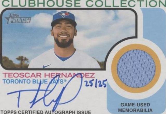 2022 Topps Heritage High Number - Clubhouse Collection Autograph Relics ...