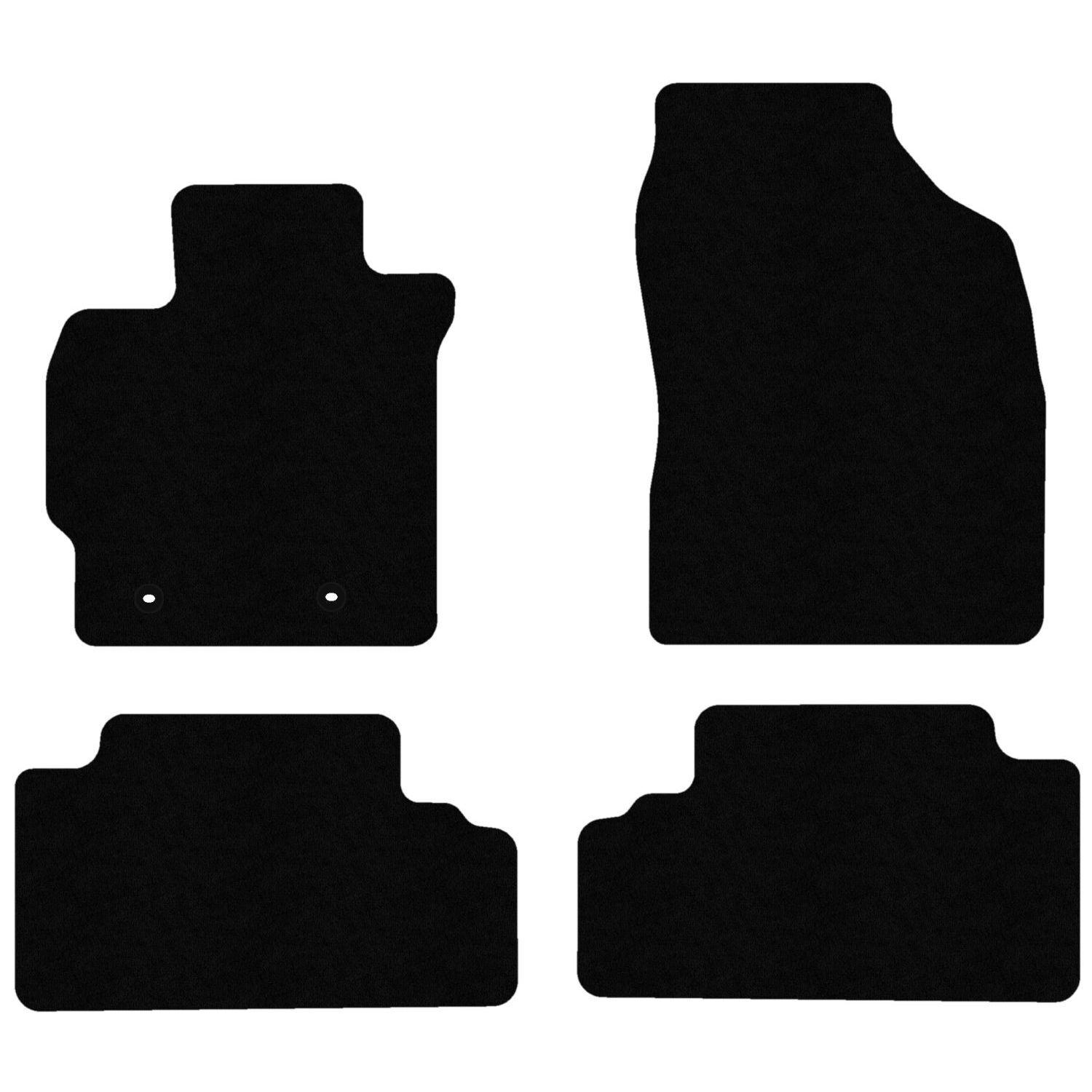Tapis de sol velours rouge Toyota Corolla X absorbant avec dossier antidérapant