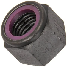 Steel Lock Nut, Plain Finish,Grade 8,Right Hand Threads,Nylon Insert (Pack of 5)