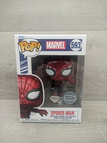 Funko Pop Marvel Spider-Man #593 Edición Diamante Exclusivo - Raro Coleccionable