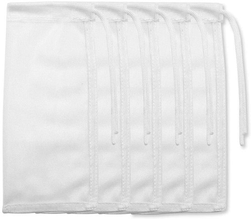 Extra Fine Mesh Media Filter Bags - 3" by 8" - 4 Pack with Drawstrings White US - Picture 2 of 8