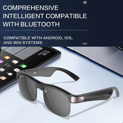 Smart Glasses Polarized Languages Translation Audio Sport Bluetooth Sunglasses - Picture 4 of 14