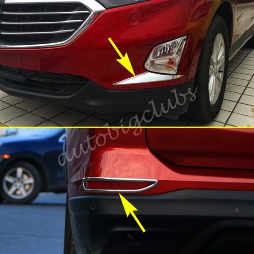 For Chevrolet Equinox 2018-2023 Chrome Front Rear Fog Light Cover Trim Accessory - Picture 1 of 6