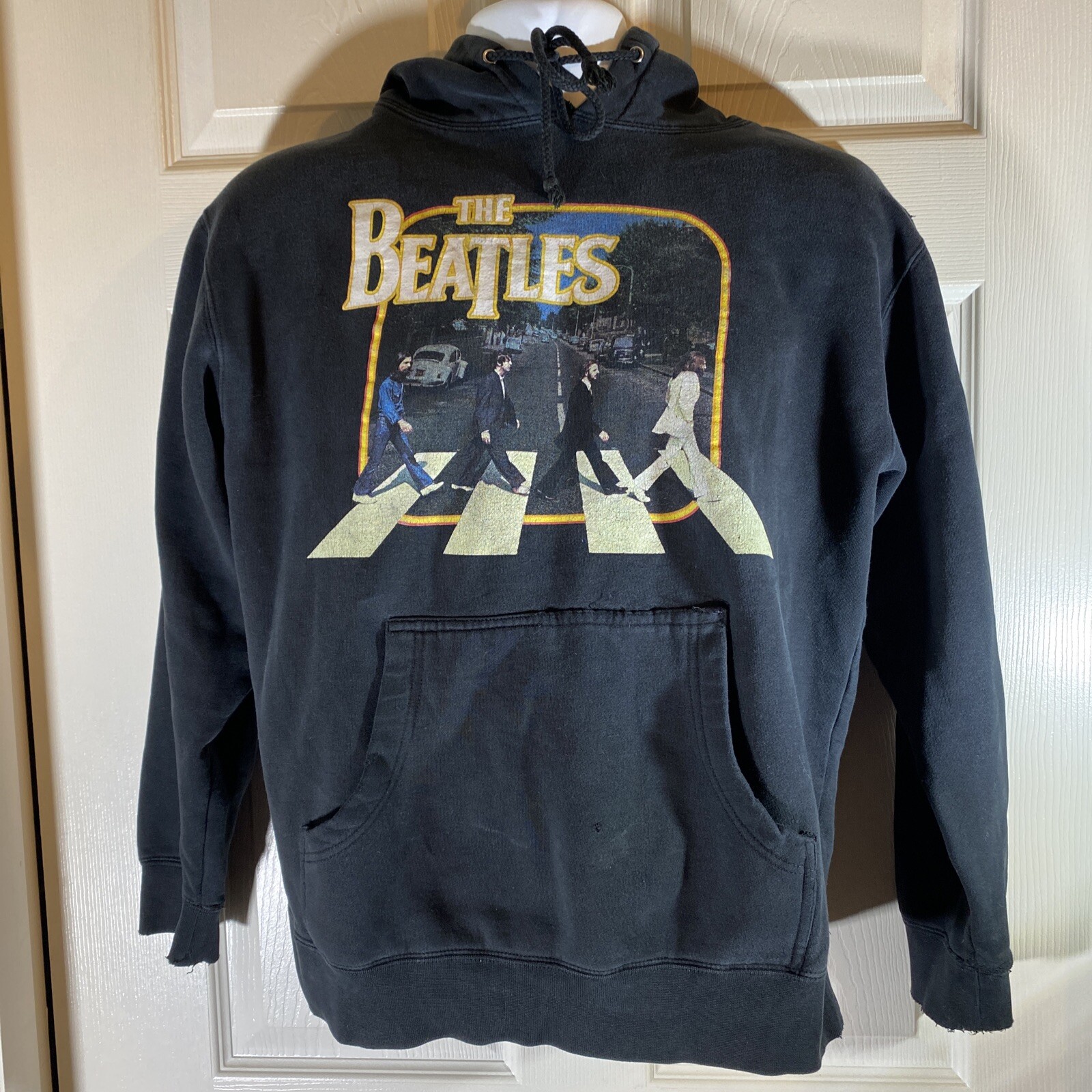 The Beatles Abbey Road Hoodie Men’s S Black Pockets P… - Gem