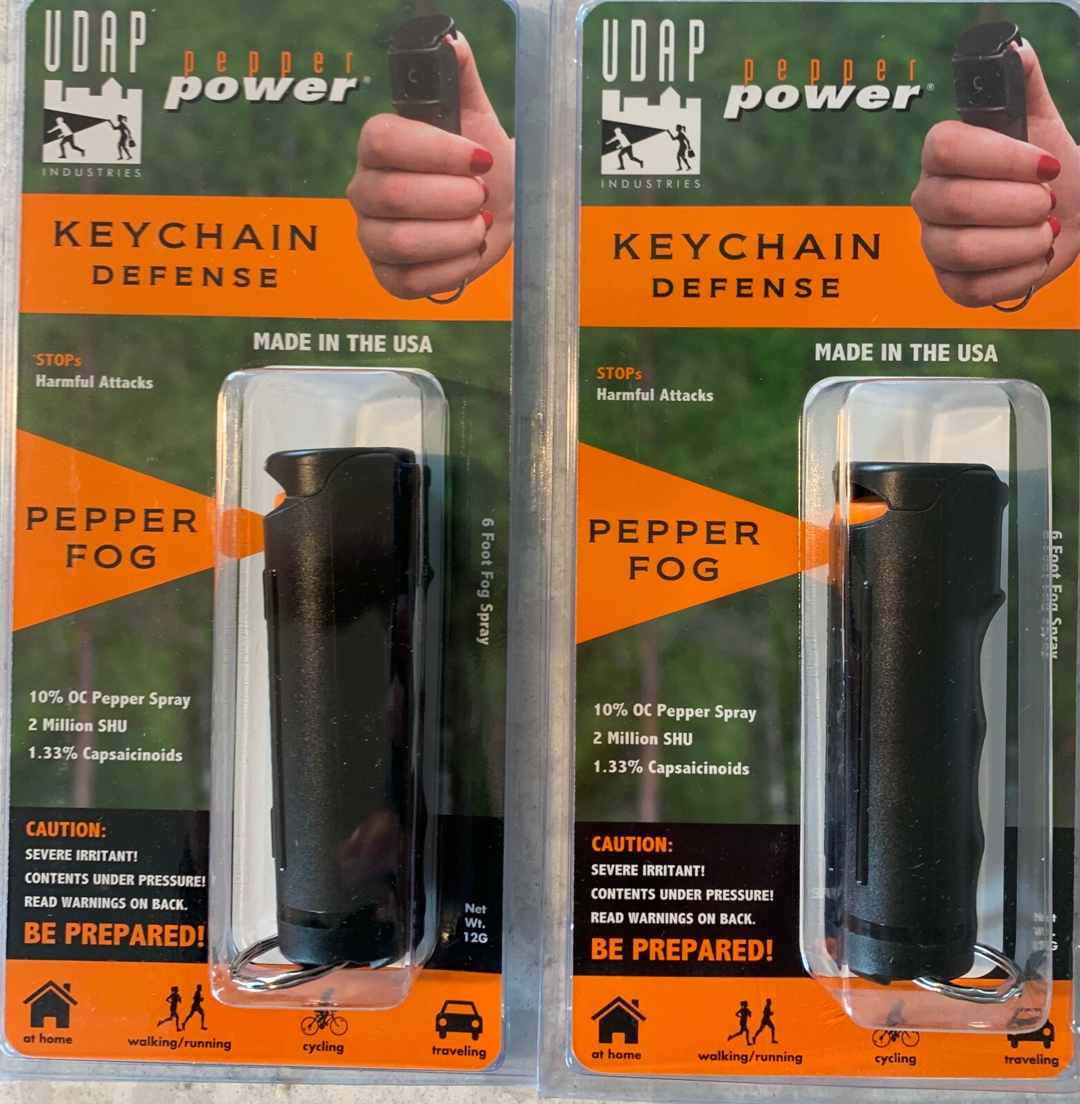 2 UDAP Pepper Spray Keychains By Makers Of Bear Spray eBay
