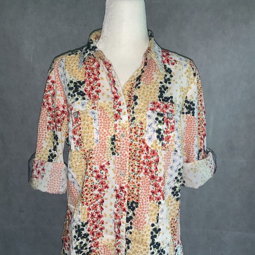 Tommy Hilfiger Floral Shirtdress Sz Medium - Picture 6 of 10