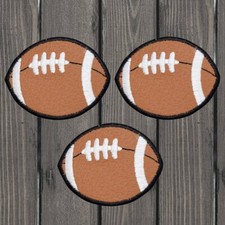 Football Embroidered Patch   3-Pack   Iron On