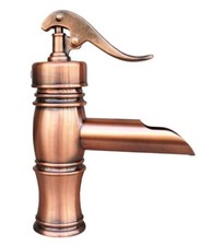 Antique Red Copper Single Handle Bathroom Sink Basin Faucet Mixer Tap enf311