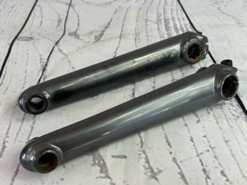 BMX 3 Piece Steel Crank Arms Mid School Gray 175mm Bike Racing MTB