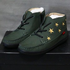 MARC JOSEPH little kids boys green HOUSTON leather up casual shoes size 12 New