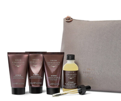 Grow Gorgeous Intense Growth Discovery Kit. Serum, Shampoo, Conditioner, Maske