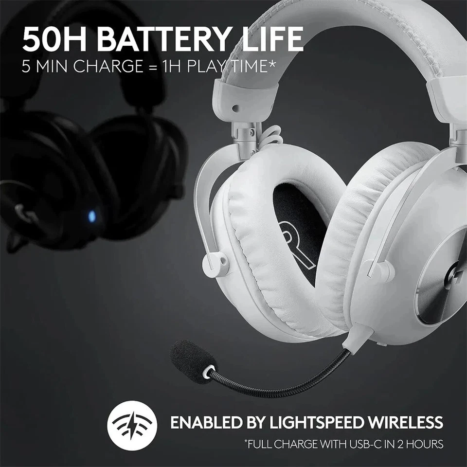 Logitech PRO X 2 LIGHTSPEED Wireless Bluetooth Tri-mode Gaming Headset Headphone - Image 3 of 4