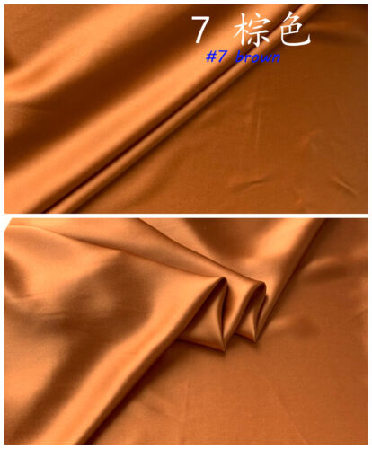 1 MeterX1.14 Meter Soft Silk Charmeuse Fabric Evening Dress Mulberry Silk Satin - Bild 13 von 43