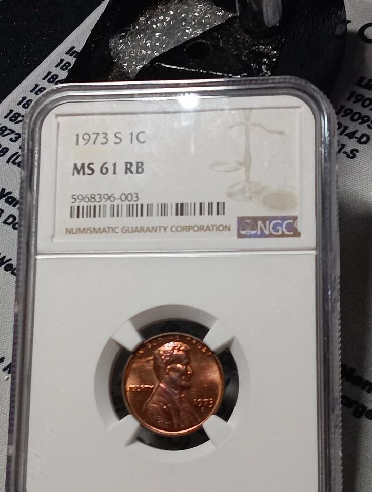 👉1973-S Lincoln Memorial Cent-NGC - Nice Purple Toning - Image 2 of 3