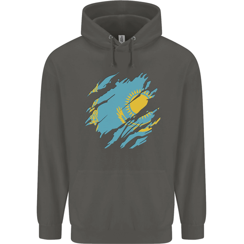 Torn Kazakhstan Flag Kazakh Day Football Childrens Kids Hoodie - Picture 37 of 88