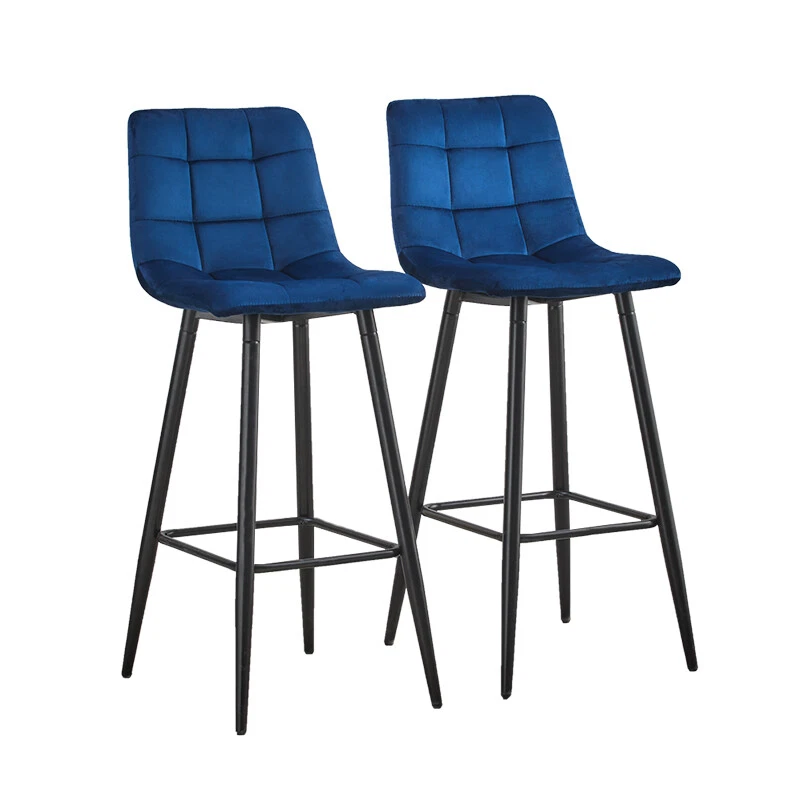 Navy blue metal bar stools deals