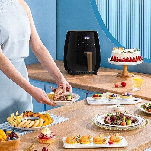 Luftfritteuse 6L Digital Küchenofen 2400W Ölfrei Fettarm Gesund Braten Herd - Bild 6 von 13