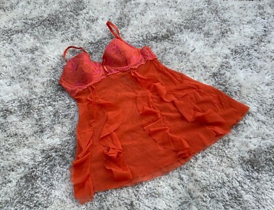 orange dress with pink lace trim Clothing : Maxi Dresses : 'Aiza' Flame Orange Maxi Dress
