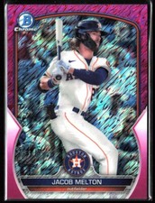 2023 Bowman Chrome Prospects Jacob Melton Fuchsia Shimmer Refractor /199