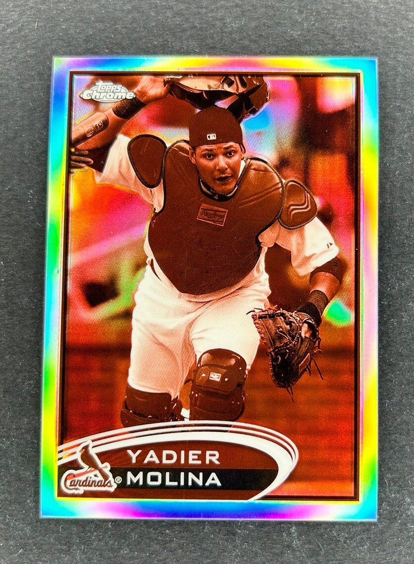 2012 TOPPS CHROME YADIER MOLINA SEPIA SSP REFRACTOR /75
