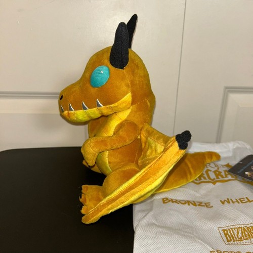 World of Warcraft BRONZE WHELPLING Dragon Plush Blizzard 2015 Blizzcon Bag + Tag - Picture 3 of 6