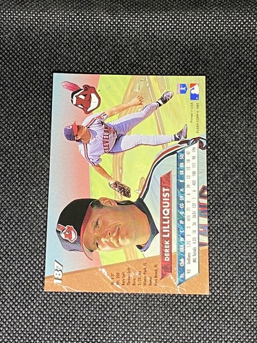 Derek Lilliquist Cleveland Indians Signed Auto 1993 Fleer Ultra Card #187 ~ COA - Picture 2 of 3