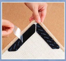 12 x Rug Gripper Anti Slip Tape – Washable Reusable Pads for Carpet & Rugs