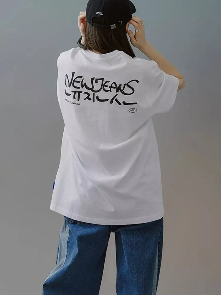 new jeans × hiroshi fujiwara VER.2 T XL NewJeans x Hiroshi Fujiwara COLLER T-SHIRTS VER.2 (WHITE