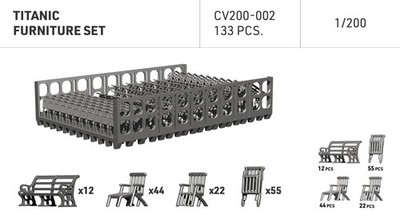 ION Model CV200-002 1:200 Titanic Möbelset