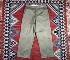 Vtg 50s Wash N Wear Chino Pants Drop Loop Gripper Zipper 31x29