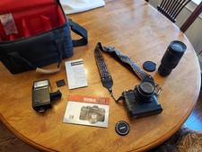 Konica Autoreflex T4 35mm Film Camera Konica Hexanon AR 50mm 2 Lens, Motor