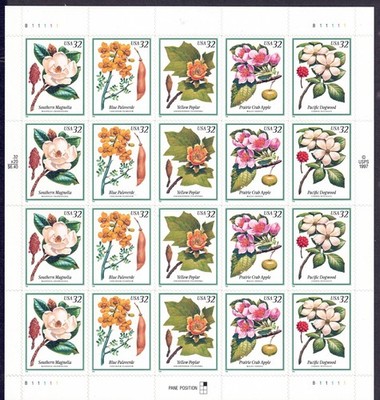 Postfrischer  (MNH) Briefmarkenbogen der US-Post (USPS) aus dem Jahre 1998