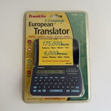 Vintage 1999 Franklin TWE-106 5 Language European Translator 175,000 Words