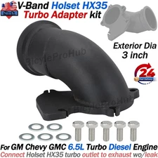 V-Band Holset HX35 Turbo Charger Adapter For GM Chevy 6.5L Turbo Diesel Engines
