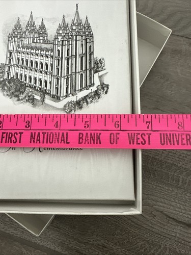 Vtg LDS Mormon Salt Lake Temple Funeral/Viewing Memorial Record & Guest Book Box - Bild 9 von 9