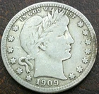 US 1909 Barber Quarter  **