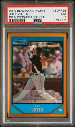 Joey Votto [Orange Refractor] #BDPP98 2007 Bowman Chrome Draft Picks & Prospects card