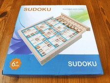 SUDOKU komplett aus HOLZ in HOLZKASSETTE mit Einschub, NEU