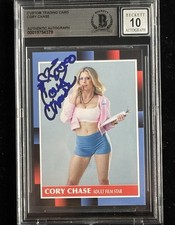 Cory Chase Signed Custom Trading Card Beckett Encapsulated Autograph Grade 10