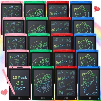 20 Pack LCD Writing for : 8.5 Inch Colorful Drawing Doodle Boards - Reusable ...
