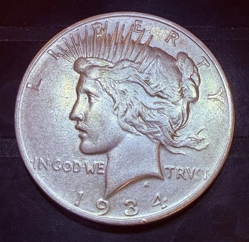 1934-D $1 Peace Silver Dollar AU