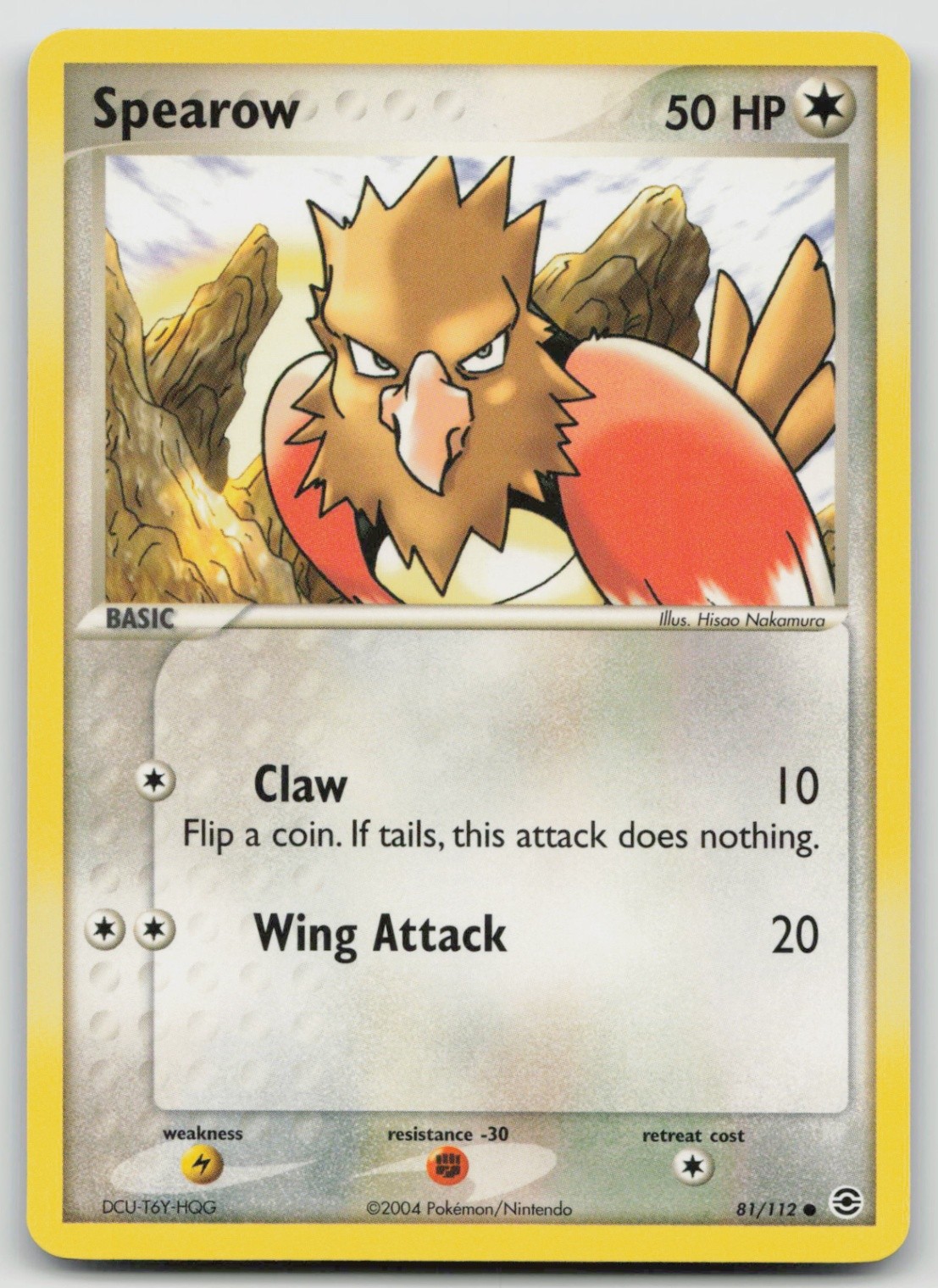 Spearow Common FireRed & LeafGreen 81/112 NM