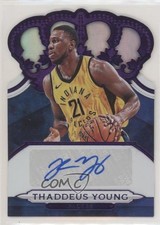 2018-19 Panini Crown Royale Purple 14/25 Thaddeus Young #CA-TYG Auto 0c2